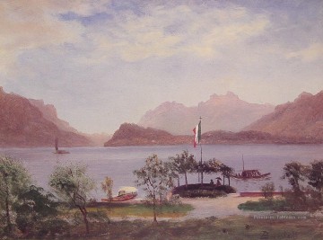 scène du lac italien Albert Bierstadt Peinture à l'huile